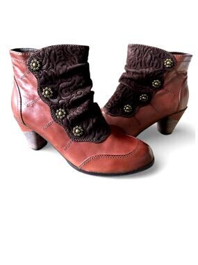 Spring Step L'Artiste Belgard Women's Brown Ankle Boots - Size 37 with box